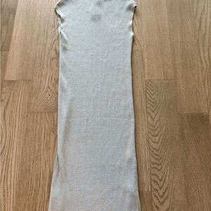 Loro Piana Light Blue Ribbed Knit Dress